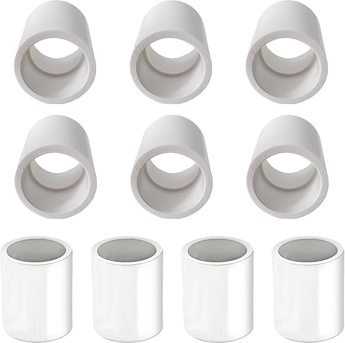 10Pack 3/4 inch PVC Pipe Coupling Adapter Pipe Fittings, Socket x Socket by YTFSA