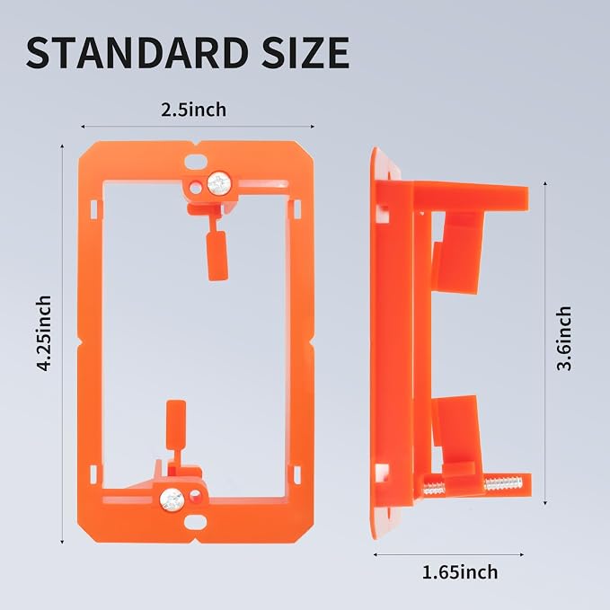 Mounting Brackets for Low Voltage Wall Plate, 5 Packs | Open Back Low Voltage - Image 2