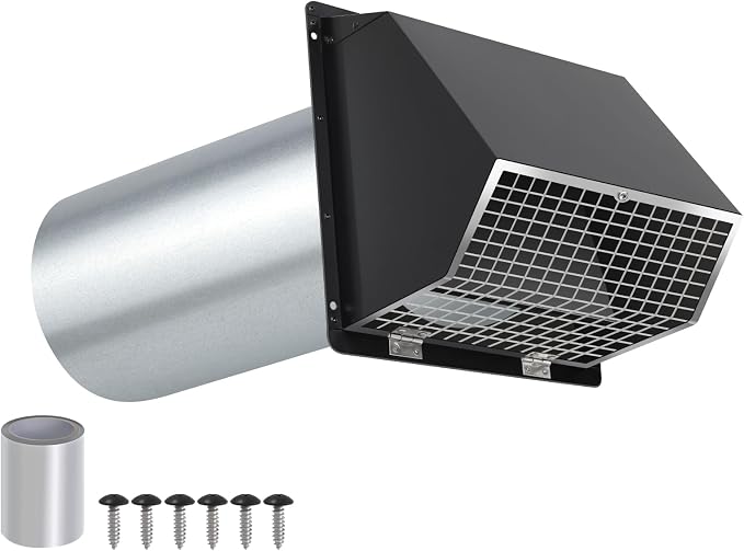 3 Inch Dryer Vent Cover Wall Vent Hood by JYINCPED