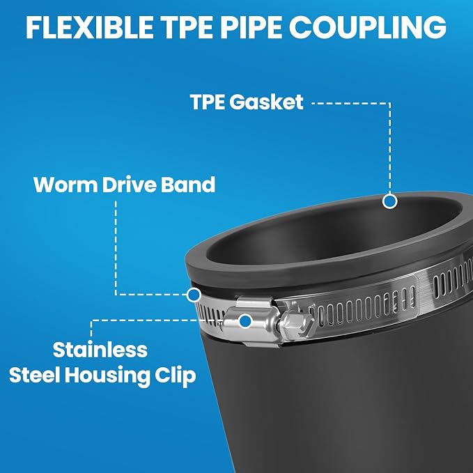 2 Pcs 2 IN Flexible PVC Pipe Coupling - Image 3