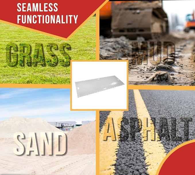 10 Pk 3' x 8' - 1/2" Thick Heavy Duty White Ground Protection Mats - Easily - Image 4