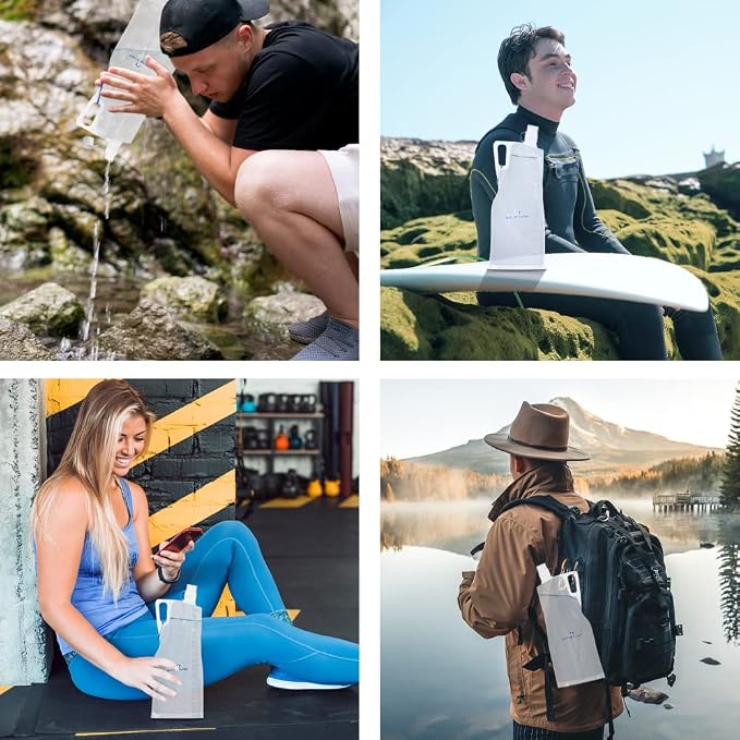 Survivor Filter Clear Collapsible Water Bottles - Image 8