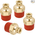 DOT Approved Male Straight Brass Union 1/4" Tube x 3/8" NPT, Quick Connect Union by BOERAY
