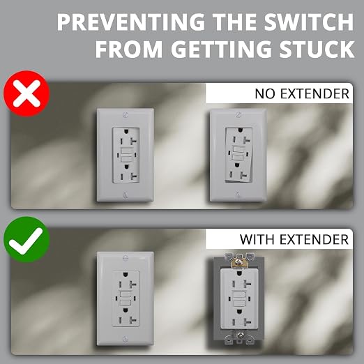 ABS 1/2 Inch Outlet Box Extender, Single Gang, 2 Pack | Single Gang Outlet Box - Image 5