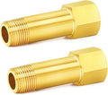 ChillWaves Brass Pipe Fitting, Long Nipple Pipe 1/4" NPT Male x 1/4" NPT Female by VisittheCHILLWAVES