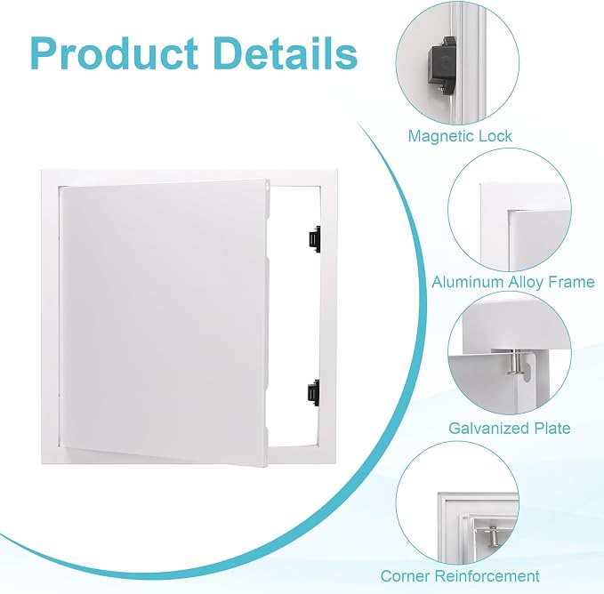 PATIKIL Drywall Access Panel 17x17 Inch, Aluminum Frame Wall Hole Cover - Image 3