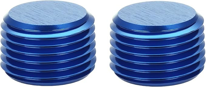 1 NPT Male Thread Allen Head Socket Pipe Plug Fitting Aluminum Blue - Image 4