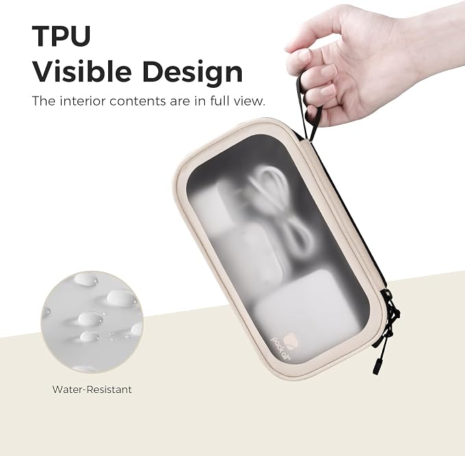 pack all Clear Electronic Organizer, TPU Cable Organizer Bag, Compact Cord - Image 3