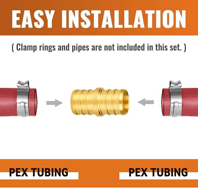 12-Pack 3/4" PEX Coupling, PEX Fittings 3/4 Inch | Brass - Image 4