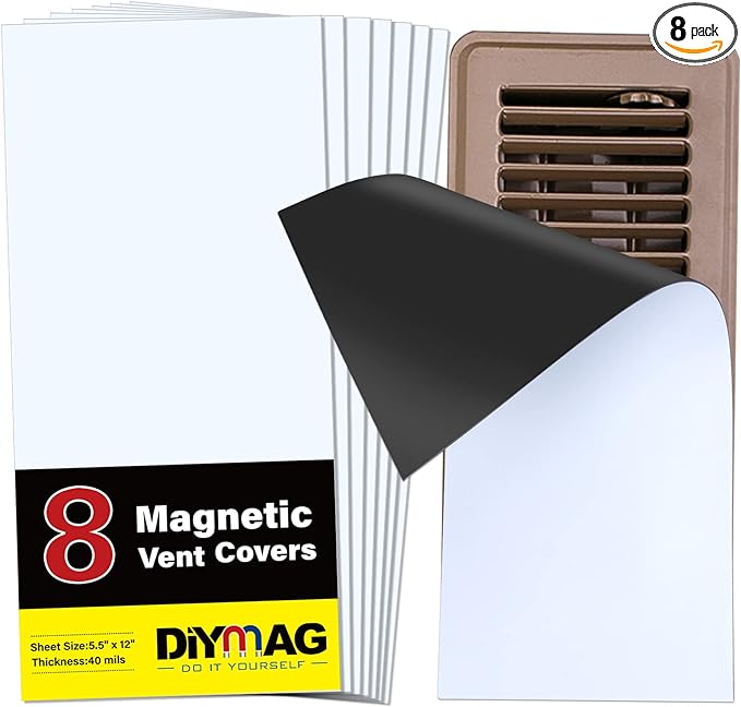 DIYMAG Magnetic Vent Covers-5.5" x 12", 8 Pack by DIYMAG