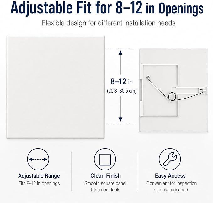 4 Pcs 12"x12" Adjustable Spring Loaded Access Panel - Image 3