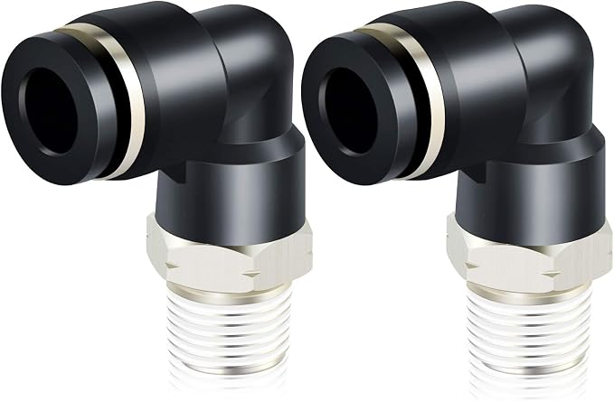 TAILONZ 5/32" x 1/8" NPT Push to Connect Elbow Fitting 2pcs | Copper&Plastic - Image 7