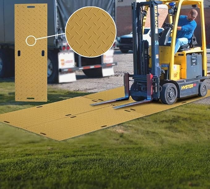 2' x 8' Tan Ground Protection Mats - Image 2