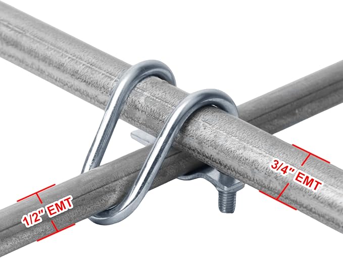 10 PCS Cross Clamp Greenhouse Connector Fits 1/2" x 3/4" EMT Conduit | Clamp - Image 2