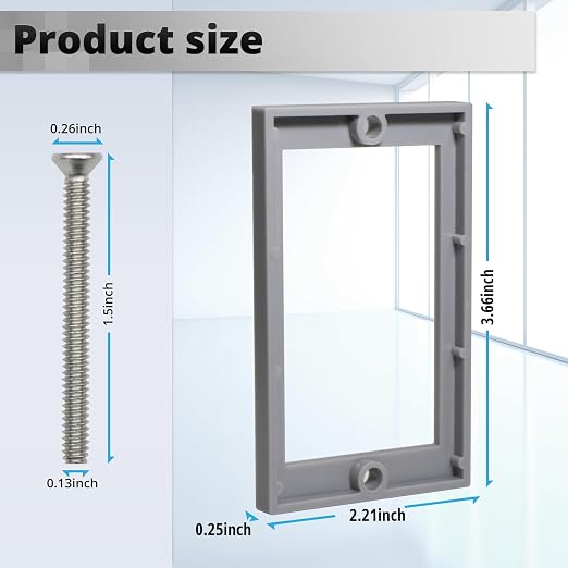 HXH Single Gang Receptacle Outlet Box Extender, 1/4 Inch, 5 Pack | - Image 2