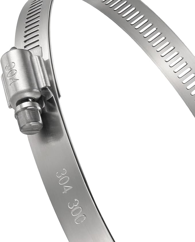 Boao Adjustable 304 Stainless Steel Duct Clamp Hose Clamp, 8 Pieces, 8 Inch - Image 3