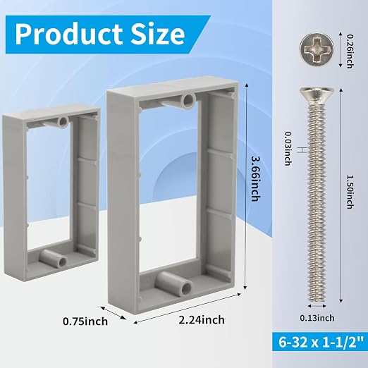 12PCS 3/4 Inch Single Gang Outlet Box Extender - Image 3
