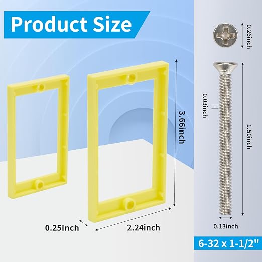 12PCS 1/4 Inch Single Gang Outlet Box Extender - Image 3