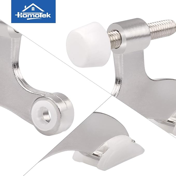 HOMOTEK 8 Pack Hinge Pin Satin Nickel Door Stopper, Adjustable Deluxe Heavy - Image 5