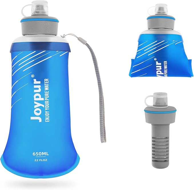 Joypur® Collapsible Squeeze Water Filter Bottle - 650ml by Joypur