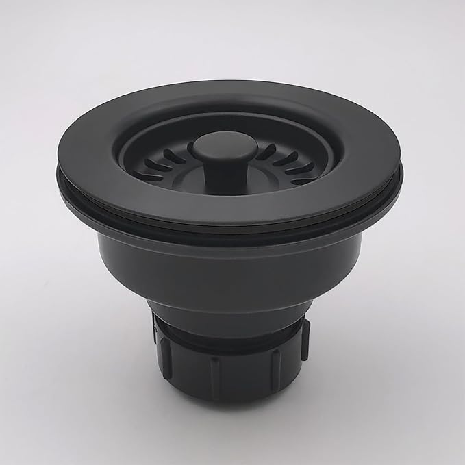 EADOT 3-1/2 Inch Polymer Black Sink Drain Assembly - Image 3