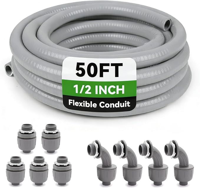 50 Foot Liquid-Tight Conduit Kit by Ohhose