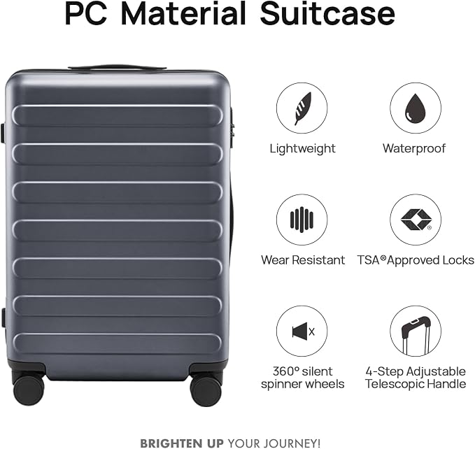 NINETYGO Medium Checked Luggage 26 Inch, Checking In Luggage - Image 2