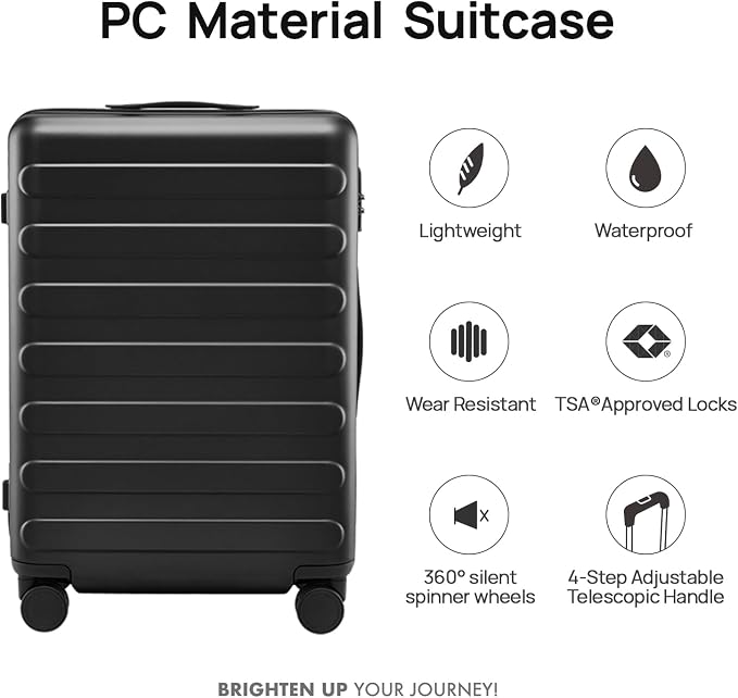 NINETYGO Medium Checked Luggage 26 Inch, Checking In Luggage - Image 2