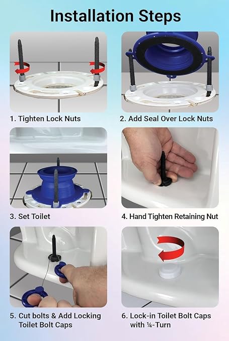 One N Done Toilet Flange Repair Kit – Complete Toilet Wax Ring Replacement Kit - Image 4