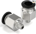 TAILONZ PNEUMATIC Male Straight 4mm Tube OD x M6 Thread Push to Connect by TAILONZPNEUMATIC