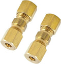 Brass Compression Tube Fitting, 5/16" OD x 5/16" OD by Legines