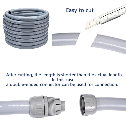 25FT 3/4" NPT PVC Liquid Tight Conduit Kit UL 5 Straight 3 Angle Connector | UV - Image 4