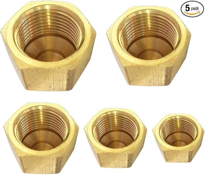Brass Flare Cap Assortment Kits, SAE 45 Degree Flared Tube Fitting by TLTOOLEGIN