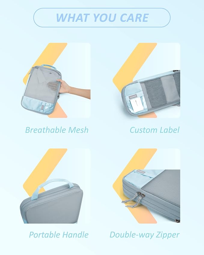 BAGSMART 6 Set /4 Set/2 Set Compression Packing Cubes - Image 5
