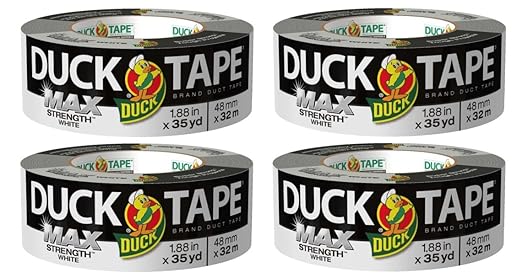 Duck Brand Max Strength Duct Tape, 4 Rolls, 1.88 Inch x 35 Yards Each by DuckBrand