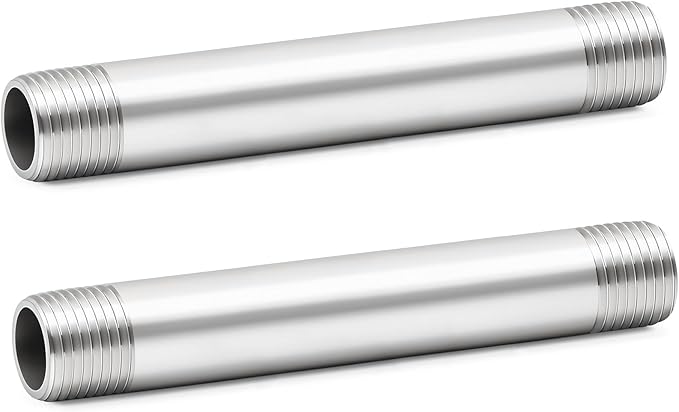 ChillWaves 304 Stainless Steel Pipe Fitting, Nipple Cast Pipe 1/4" NPT Male x by VisittheCHILLWAVES