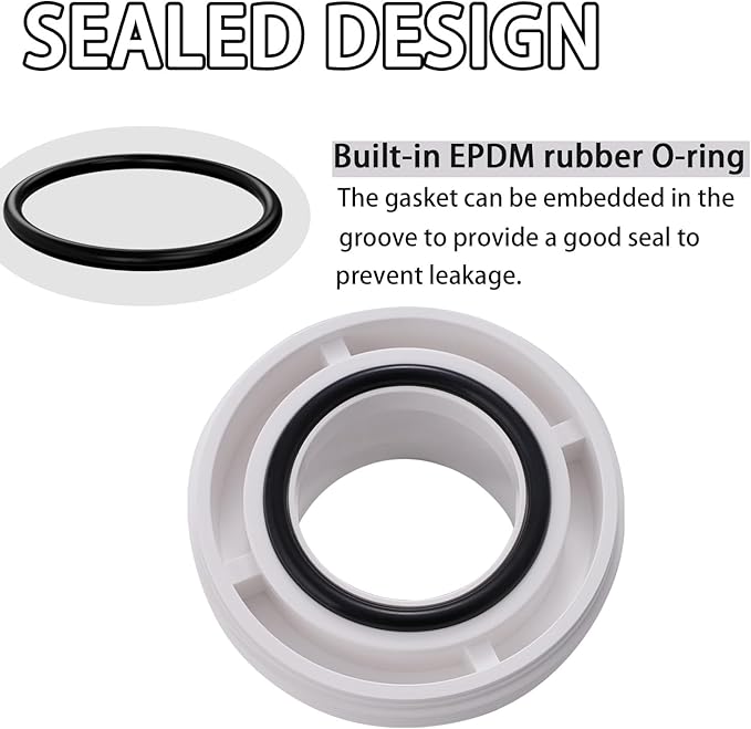 2" PVC Union Coupling Pipe Fitting PVC Adapter Schedule 40, EPDM O-Ring - Image 5