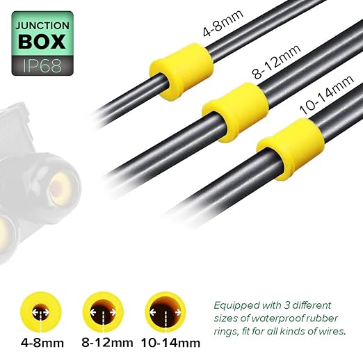 8 Way Electrical Junction Box, La Vane IP68 Waterproof 8 Way Cable Connector - Image 3