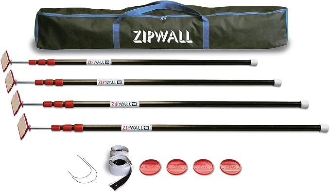 ZipWall PY50 Dust Barrier Plastic Sheeting, 2 Pack - Image 5
