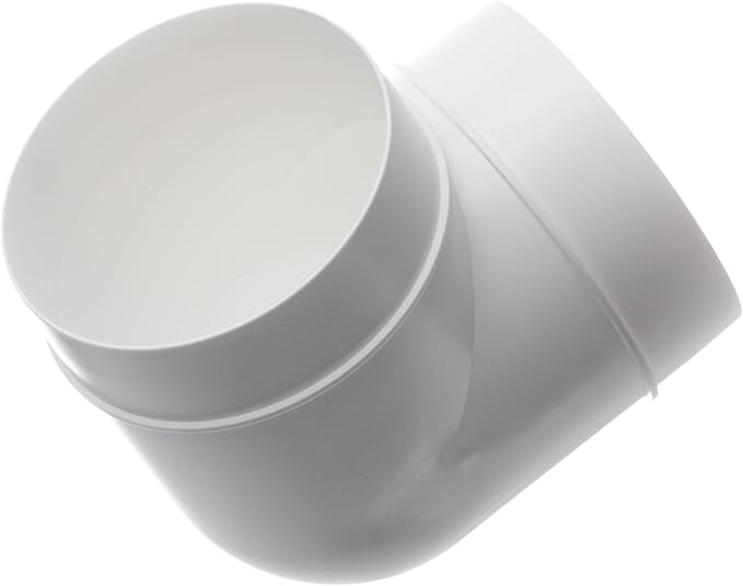 4 Inch 90 Degree Round Duct Elbow Connector – Plastic Ventilation Pipe Bend - Image 4