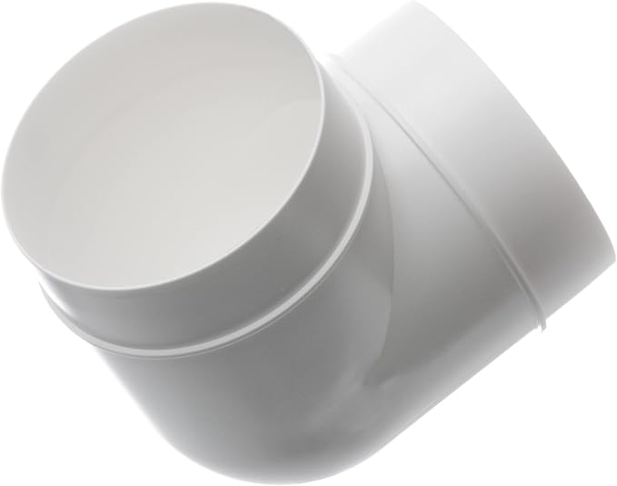 5 Inch 90 Degree Round Duct Elbow Connector – Plastic Ventilation Pipe Bend - Image 4