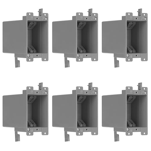 1-Gang 20 Cu.in. Old Work Ultra-deep Electrical Outlet Box 6 Pack | Plastic by HUIXHAO