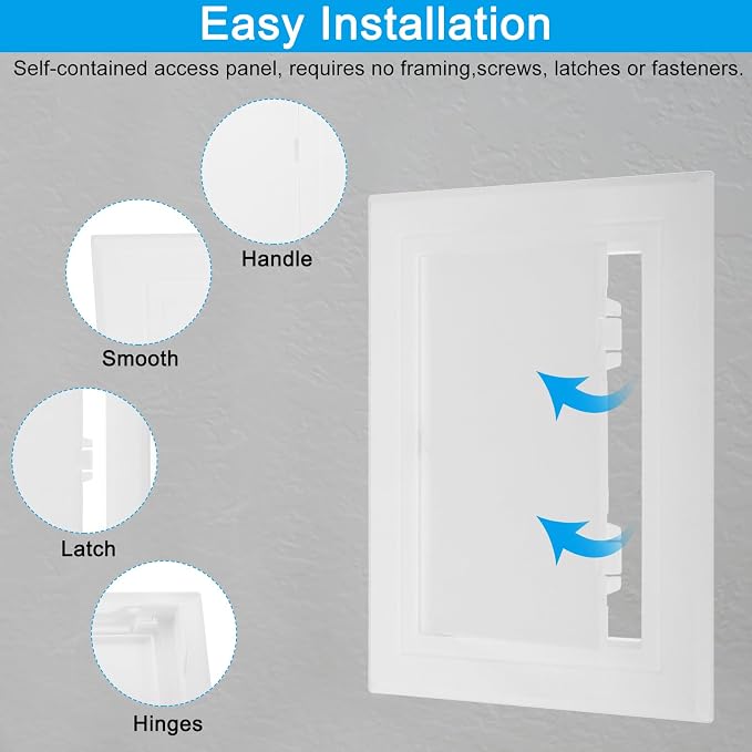 PATIKIL 12x8 inch Removable Hinged Access Panel, ABS Plumbing Access Doors Easy - Image 4