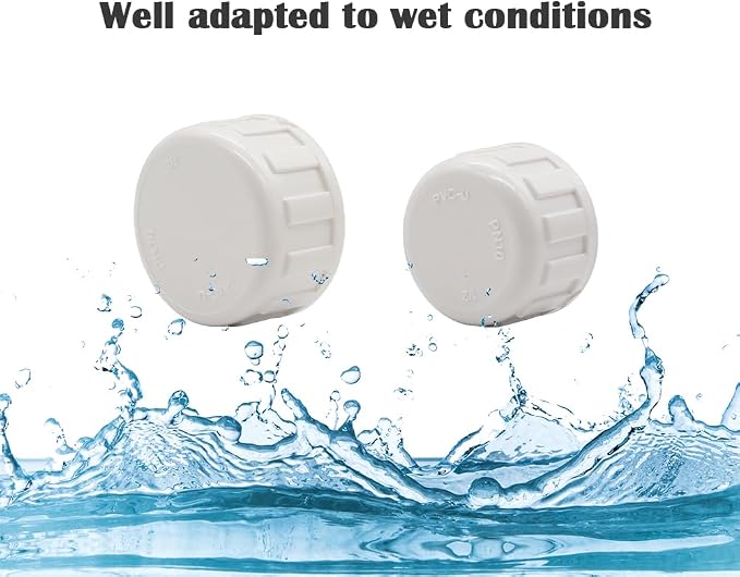 12PCS 1/2inch White PVC Female Thread Pipe End Cap Plug Adapter Sprinkler Caps - Image 4