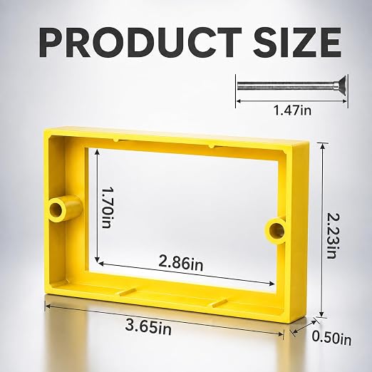 ABS 1/2 Inch Outlet Box Extender, Single Gang, 1 Pack | Single Gang Outlet Box - Image 2