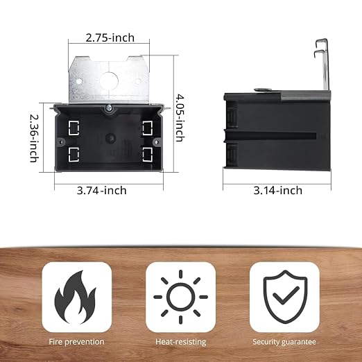 Single-Gang Adjusable Electrical Box, ETL Listed, 2-hour fire-rated, AWG - Image 2