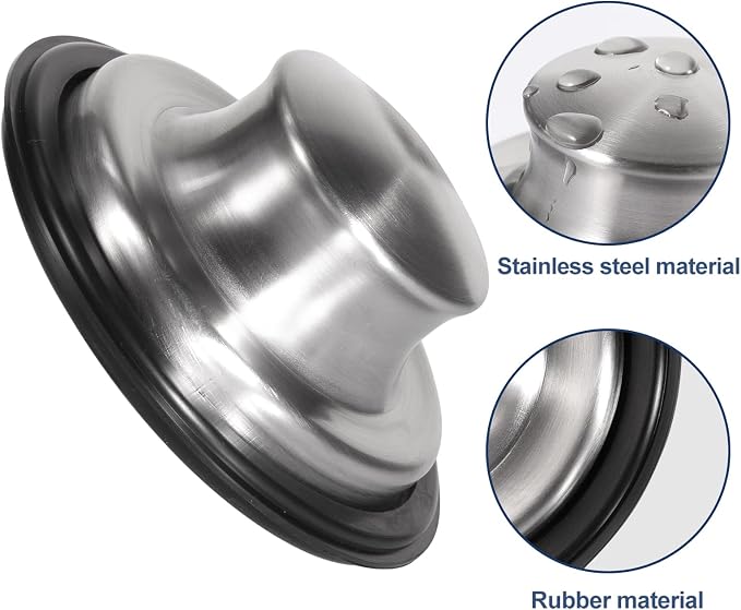 RQYEKDO 3-1/2" Garbage Disposal Stopper Stainless Steel Universal Sink Plug - Image 2