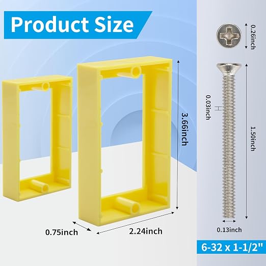 3/4Inch Single Gang Receptacle Outlet Box Extenders - Image 3