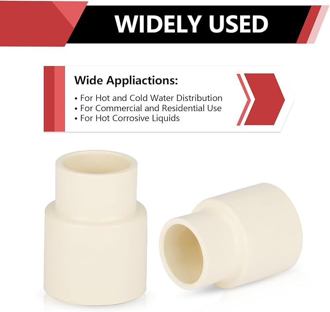 EFIELD 1" x 3/4" CPVC Pipe Fittings, Slip x Slip Coupling, - Image 6