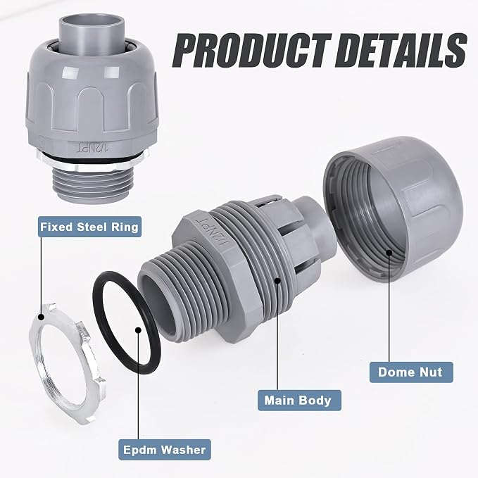 Liquid Tight Connector 1/2 in - Image 3